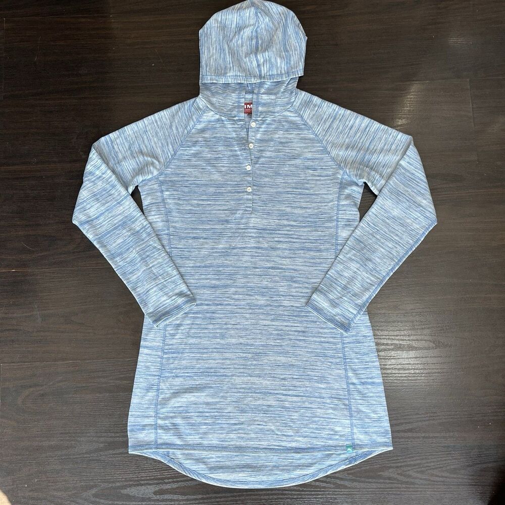 Simms Fishing Madeira Hoodie Long Sleeve Coverup Top Womens M Heathered UPF Gorp